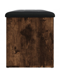 Panca Portaoggetti Rovere Fumo 82x42x45 cm Legno Multistrato