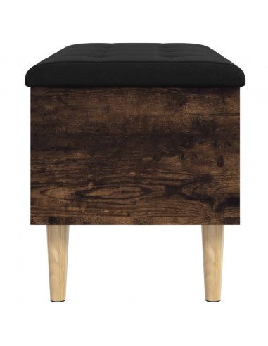 Panca Portaoggetti Rovere Fumo 82x42x46 cm Legno Multistrato