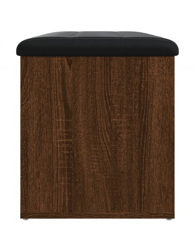 Panca Portaoggetti Rovere Marrone 82x42x45 cm Legno Multistrato