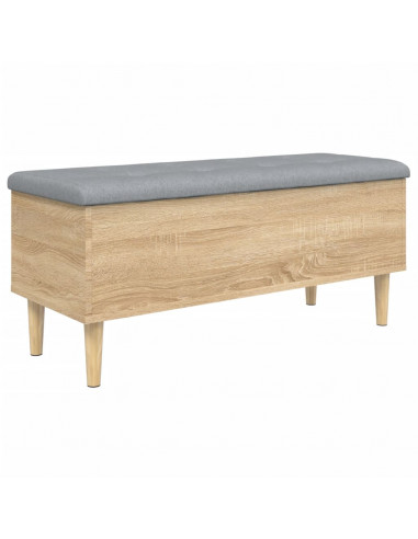 Panca Portaoggetti Rovere Sonoma 102x42x46 cm Legno Multistrato