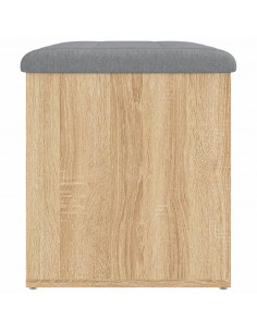 Panca Portaoggetti Rovere Sonoma 62x42x45 cm Legno Multistrato