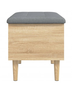 Panca Portaoggetti Rovere Sonoma 62x42x46 cm Legno Multistrato