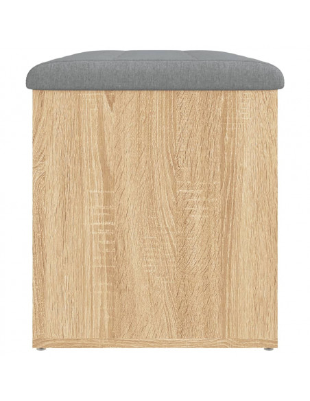 Panca Portaoggetti Rovere Sonoma 82x42x45 cm Legno Multistrato