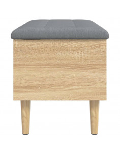 Panca Portaoggetti Rovere Sonoma 82x42x46 cm Legno Multistrato