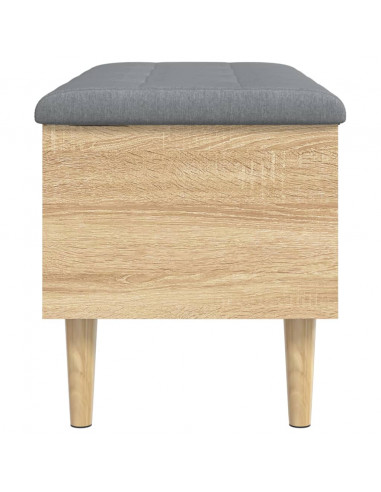 Panca Portaoggetti Rovere Sonoma 82x42x46 cm Legno Multistrato