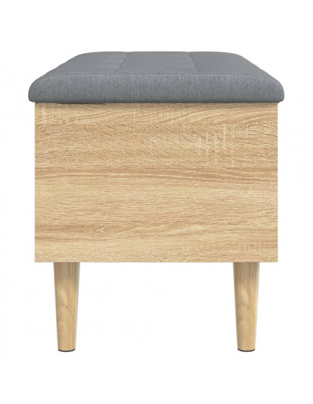 Panca Portaoggetti Rovere Sonoma 82x42x46 cm Legno Multistrato