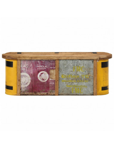 Panca Portaoggetti/Credenza 120x30x40cm Legno Massello Recupero