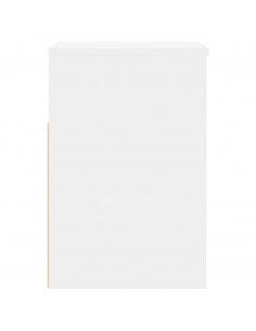 Panca Portascarpe Bianca 60x30x45cm in Truciolato