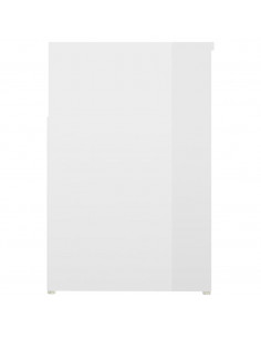 Panca Portascarpe Bianco Lucido 80x30x45 cm in Truciolato