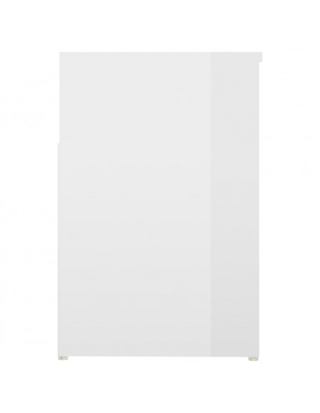 Panca Portascarpe Bianco Lucido 80x30x45 cm in Truciolato