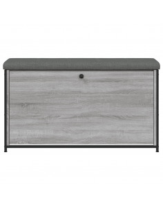 Panca Portascarpe Cassetto Ribaltabile Grigio Sonoma 102x32x56
