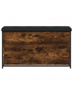 Panca Portascarpe Cassetto Ribaltabile Rovere Fumo 102x32x56cm