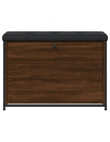 Panca Portascarpe Cassetto Ribaltabile Rovere Marrone 82x32x56