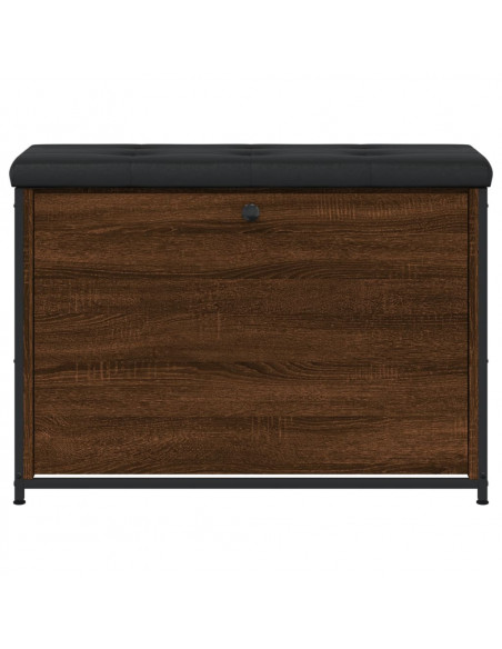 Panca Portascarpe Cassetto Ribaltabile Rovere Marrone 82x32x56