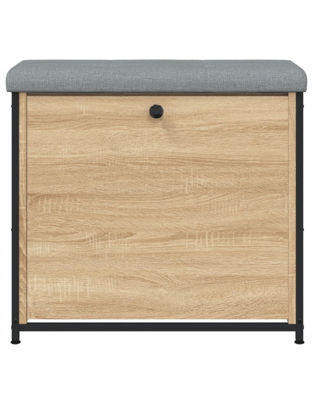 Panca Portascarpe Cassetto Ribaltabile Rovere Sonoma 62x32x56cm