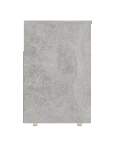 Panca Portascarpe Grigio Cemento 105x30x45 cm in Truciolato