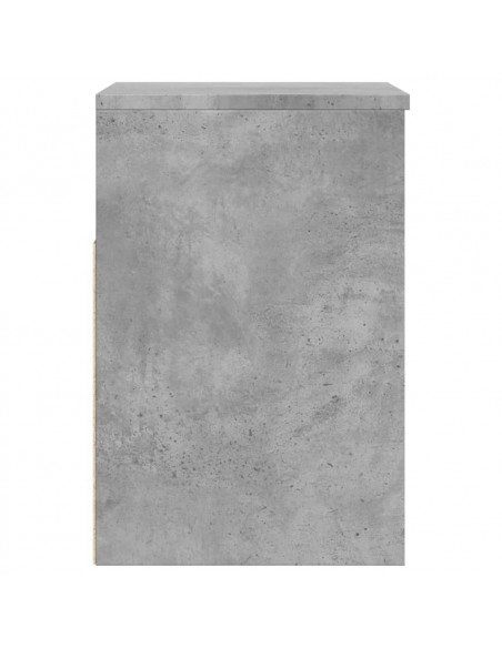 Panca Portascarpe Grigio Cemento 60x30x45 cm in Truciolato