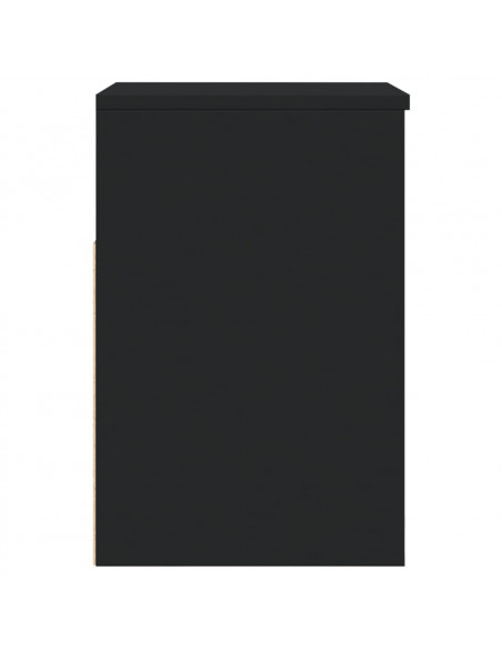 Panca Portascarpe Nera 60x30x45cm in Truciolato