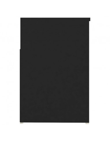 Panca Portascarpe Nera 80x30x45 cm in Truciolato