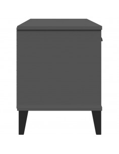 Panca Portascarpe VIKEN Antracite 106x35x45 cm Massello Pino