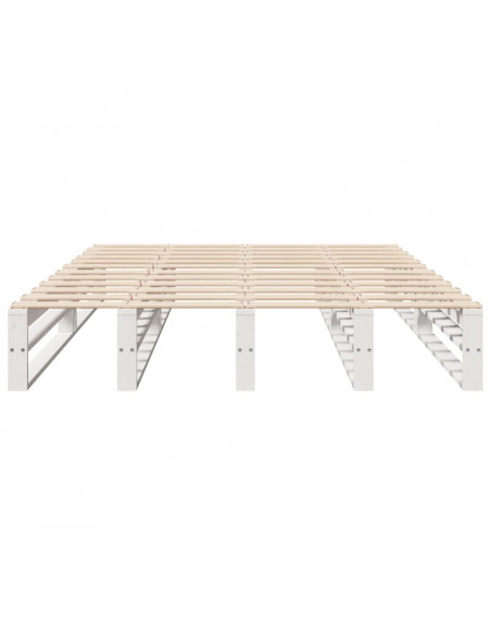 Letto senza Materasso Bianco 140x200 cm Legno Massello di Pino