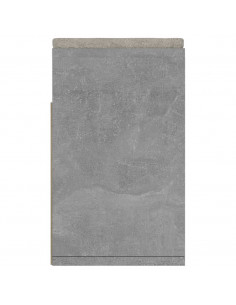 Panca Scarpe con Cuscino Grigio Cemento 104x30x49cm Multistrato