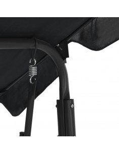 Panchina a Dondolo da Giardino Antracite 170x110x153 cm