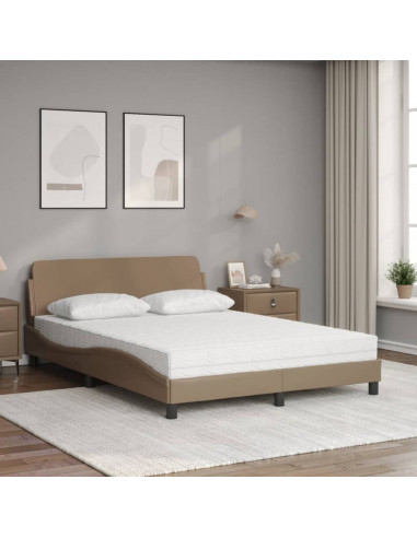 Letto con Materasso Cappuccino 120x200cm Similpelle
