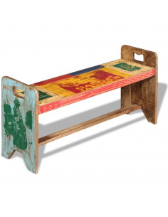 Panchina Cola in Legno Massello di Recupero 100x30x50 cm