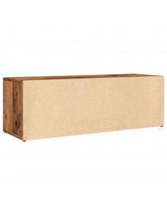 Panchina con Scarpiera Legno Antico 105x35x35 cm in Truciolato