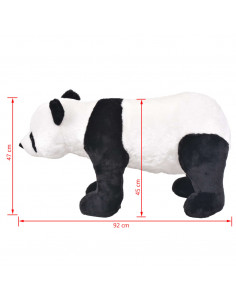 Panda in Peluche in Piedi Nero e Bianco XXL