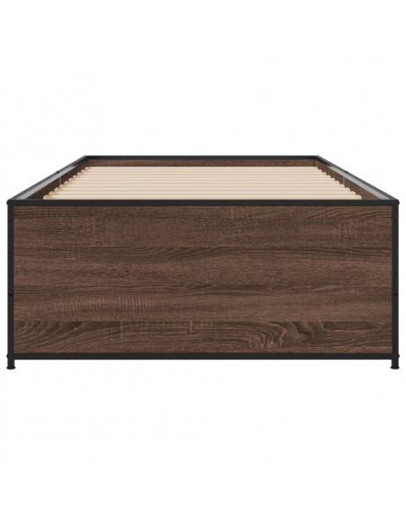 Giroletto Rovere Marrone 100x200 cm Legno Multistrato e Metallo