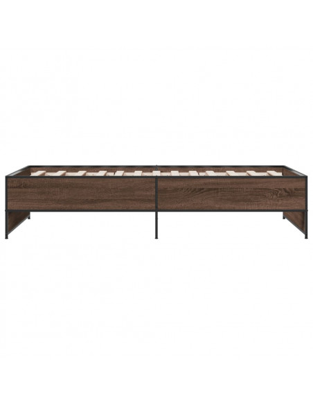 Giroletto Rovere Marrone 100x200 cm Legno Multistrato e Metallo