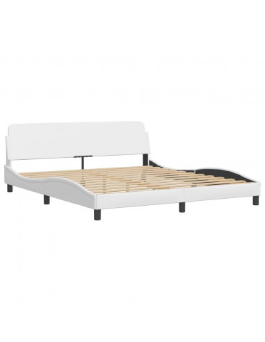 Letto con Materasso Bianco 180x200 cm in Similpelle