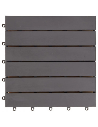 Pannelli Decking 10 pz Grigio Slavato 30x30cm Massello d'Acacia