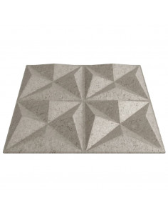 Pannelli Murali 12 pz Beton 50x50 cm XPS 3 m² Origami