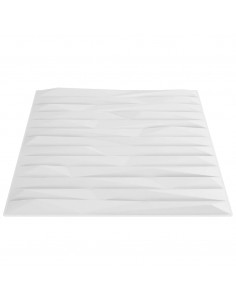 Pannelli Murali 12 pz Bianchi 50x50 cm XPS 3 m² Pietra