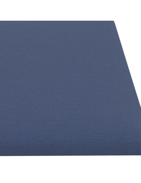 Pannelli Murali 12 pz Blu 60x15 cm Tessuto 1,08 m²