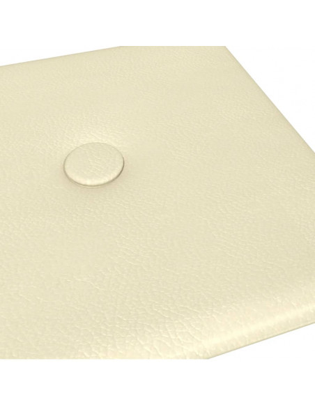 Pannelli Murali 12 pz Crema 30x15 cm in Similpelle 0,54 m²