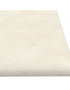 Pannelli Murali 12 pz Crema 60x15 cm Velluto 1,08 m²