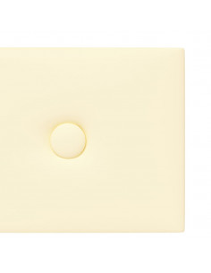 Pannelli Murali 12 pz Crema 90x15 cm in Similpelle 1,62 m²