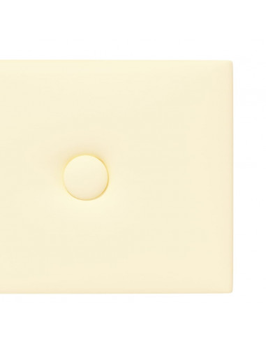 Pannelli Murali 12 pz Crema 90x15 cm in Similpelle 1,62 m²