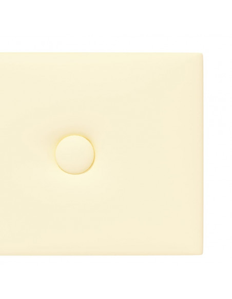 Pannelli Murali 12 pz Crema 90x15 cm in Similpelle 1,62 m²