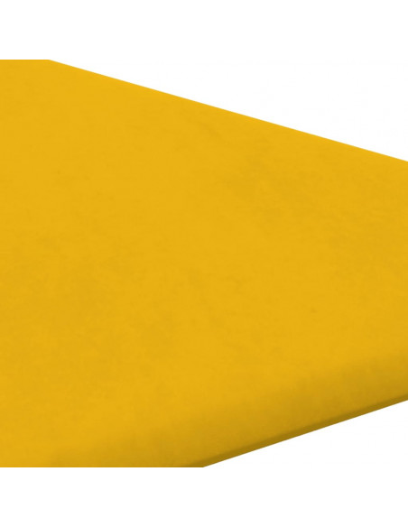 Pannelli Murali 12 pz Gialli 30x30 cm Velluto 0,54 m²