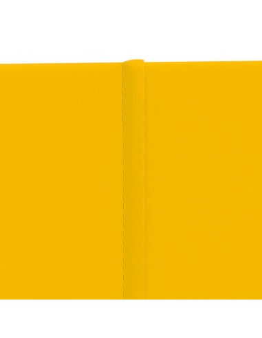 Pannelli Murali 12 pz Gialli 90x15 cm Velluto 1,62 m²