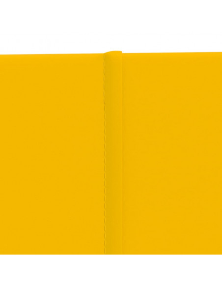 Pannelli Murali 12 pz Gialli 90x15 cm Velluto 1,62 m²