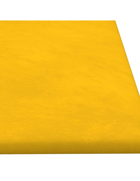 Pannelli Murali 12 pz Gialli 90x30 cm Velluto 3,24 m²