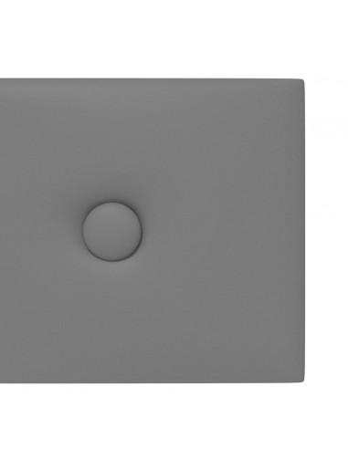 Pannelli Murali 12 pz Grigi 60x15 cm Similpelle 1,08 m²