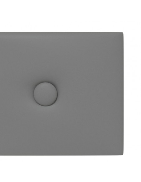 Pannelli Murali 12 pz Grigi 60x15 cm Similpelle 1,08 m²