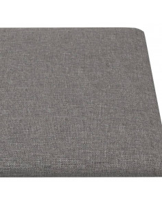 Pannelli Murali 12 pz Grigio Chiaro 60x30 cm in Tessuto 2,16 m²